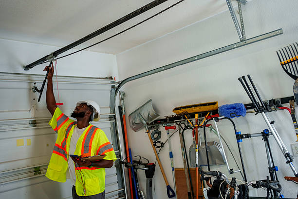 Professional Garage Door Panel Replacement technician working in Lake Success, NY